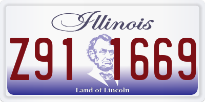 IL license plate Z911669