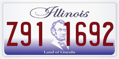 IL license plate Z911692