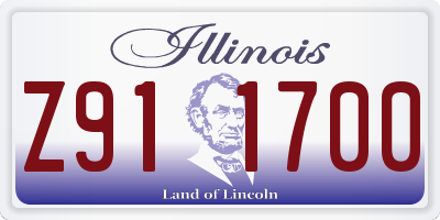 IL license plate Z911700