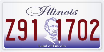 IL license plate Z911702