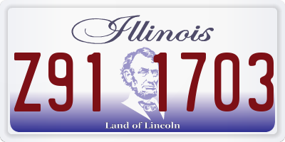 IL license plate Z911703