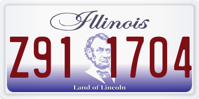 IL license plate Z911704