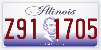 IL license plate Z911705