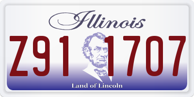 IL license plate Z911707