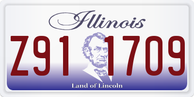 IL license plate Z911709
