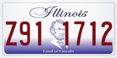IL license plate Z911712