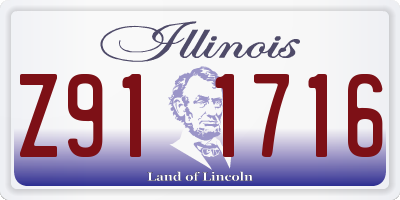 IL license plate Z911716