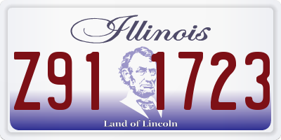 IL license plate Z911723