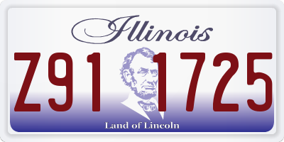 IL license plate Z911725
