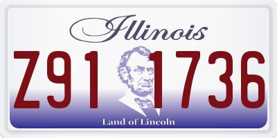 IL license plate Z911736