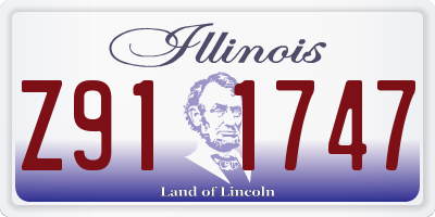 IL license plate Z911747