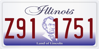 IL license plate Z911751