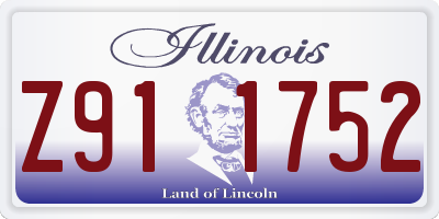 IL license plate Z911752