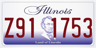 IL license plate Z911753