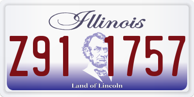 IL license plate Z911757