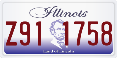 IL license plate Z911758