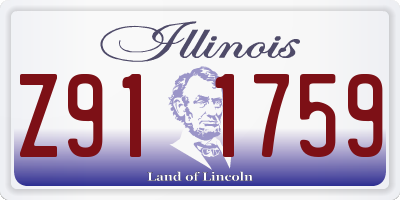 IL license plate Z911759