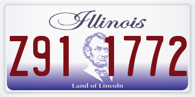 IL license plate Z911772