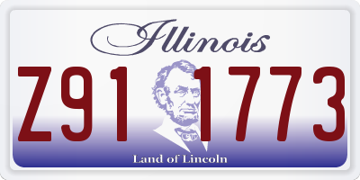 IL license plate Z911773