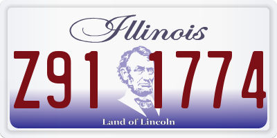 IL license plate Z911774