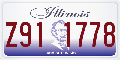 IL license plate Z911778