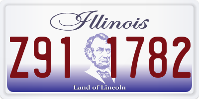 IL license plate Z911782