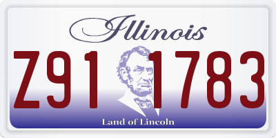 IL license plate Z911783