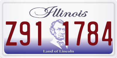 IL license plate Z911784