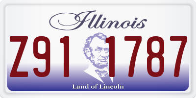 IL license plate Z911787
