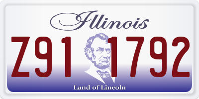 IL license plate Z911792