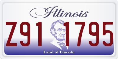 IL license plate Z911795