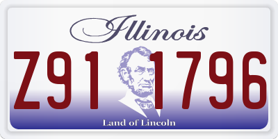 IL license plate Z911796