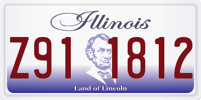 IL license plate Z911812