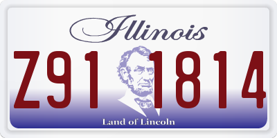 IL license plate Z911814