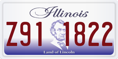 IL license plate Z911822