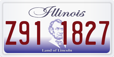 IL license plate Z911827