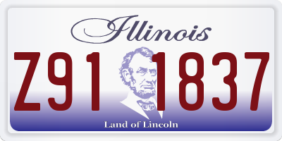 IL license plate Z911837