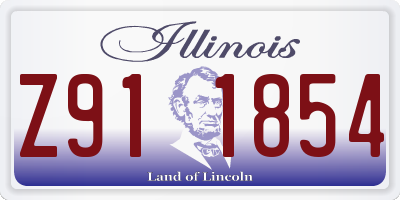 IL license plate Z911854