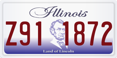 IL license plate Z911872