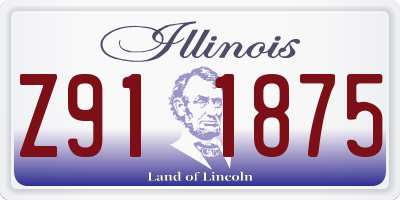IL license plate Z911875