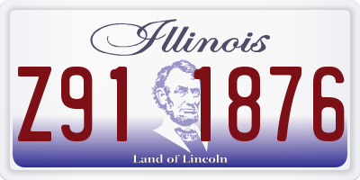 IL license plate Z911876