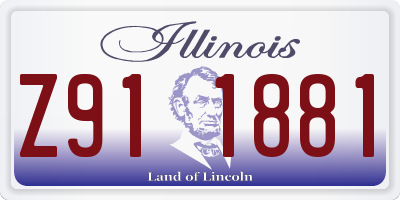 IL license plate Z911881