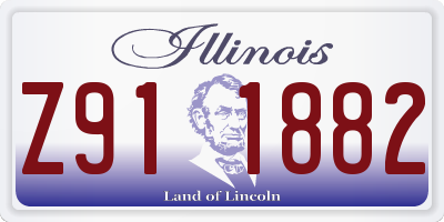 IL license plate Z911882