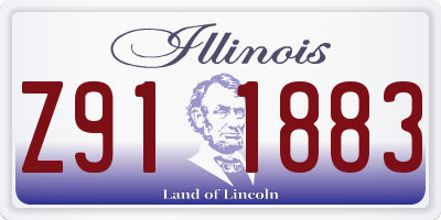 IL license plate Z911883