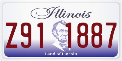 IL license plate Z911887