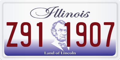 IL license plate Z911907