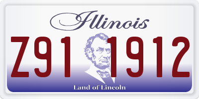 IL license plate Z911912