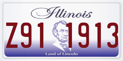 IL license plate Z911913