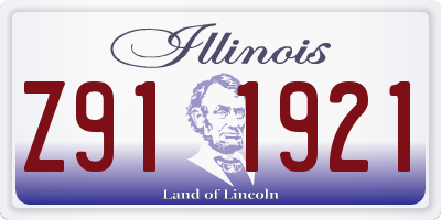 IL license plate Z911921