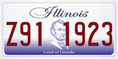 IL license plate Z911923